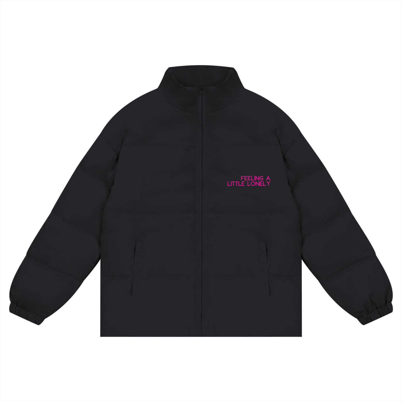 FEELING A LITTLE LONELY - Unisex Zipper Puffer Coat